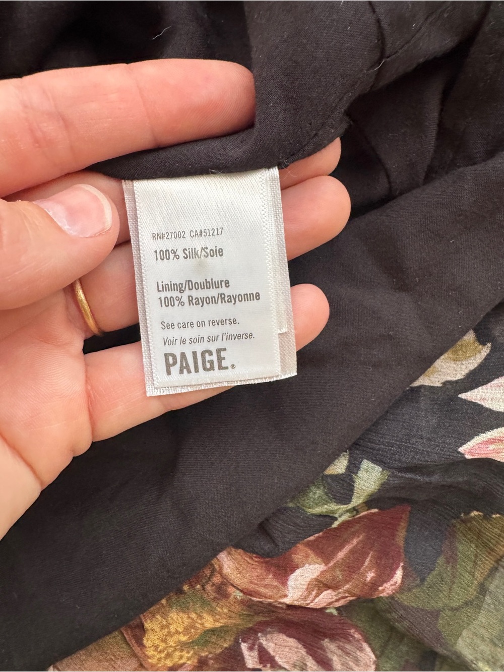 PAIGE Elynne Black/Antique Bisque Sheer Floral Ruffle Tunic - Picture 8 of 10